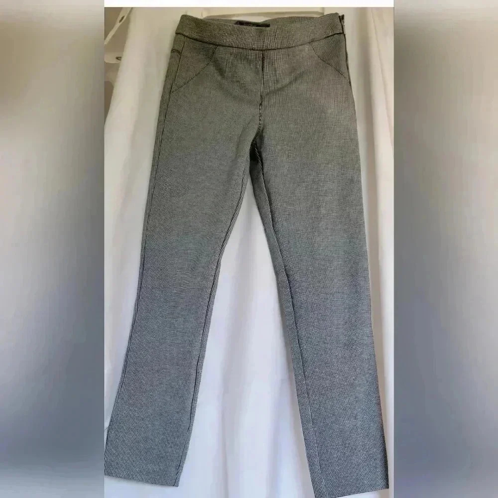 Zara Black & white Checkered Dress pants, size medium - Picture 1 of 13